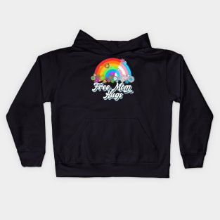 Free Mom Hugs Proud Mom Rainbow Lgbt Lesbian Gay Trans Pride Kids Hoodie